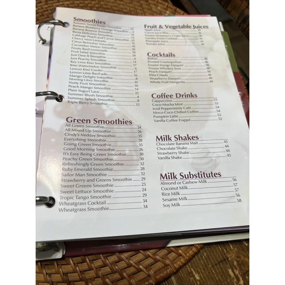 Vita-Mix 5200 Owners Manual Whole Food Recipe Cookbook 3-Ring Binder Vintage